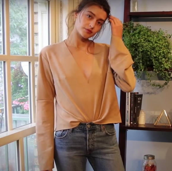 Faux suede top - Picture 3 of 4